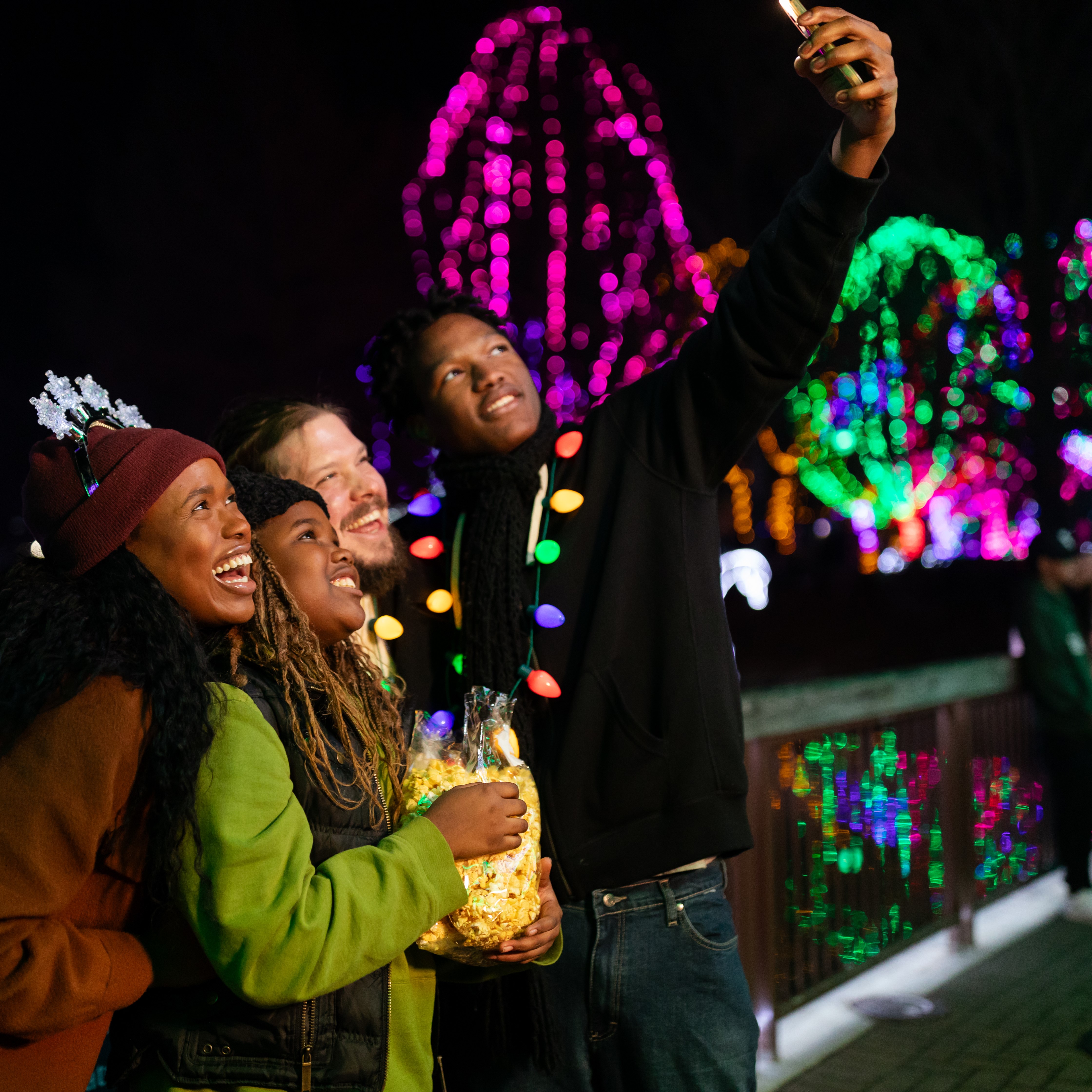 zoo guests during holiday event