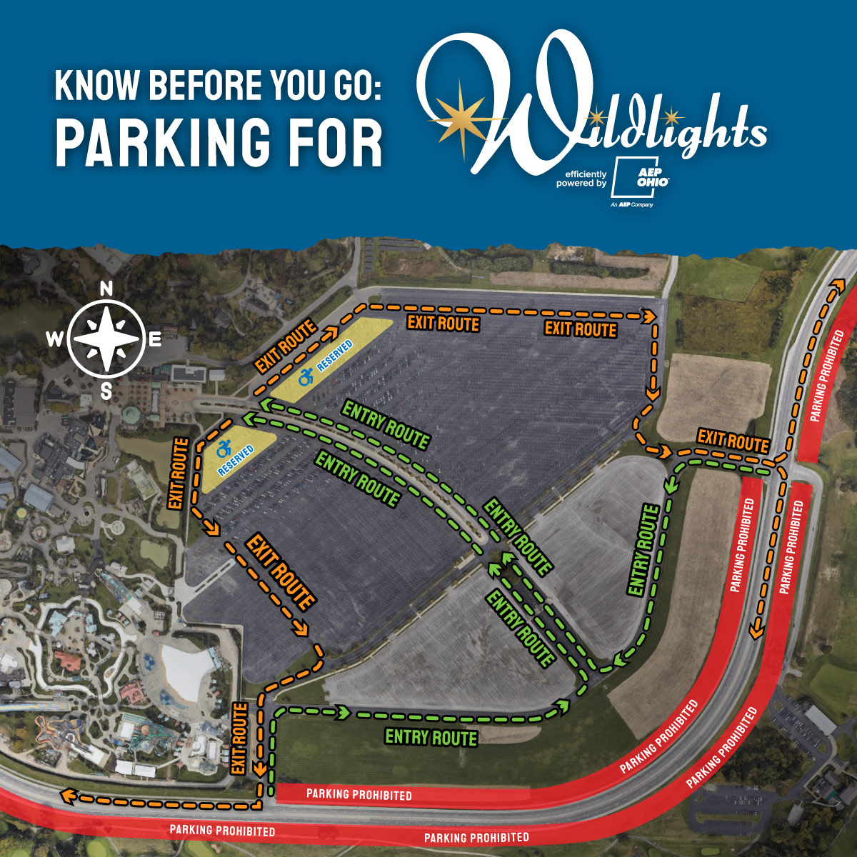 Columbus Zoo parking lot map