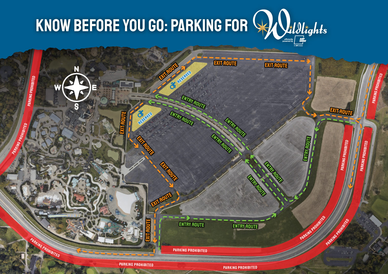 Wildlights parking map