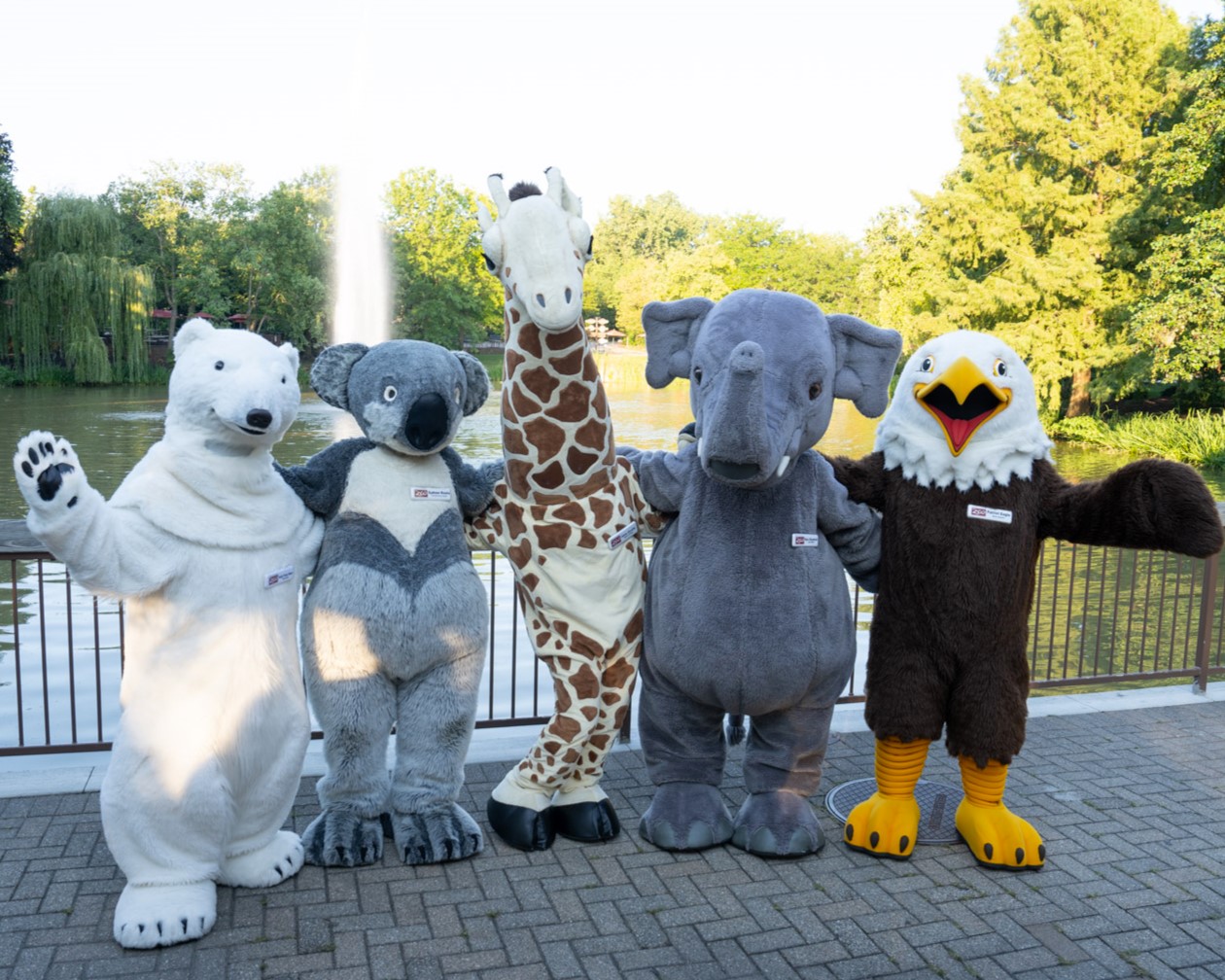 mascots at the zoo