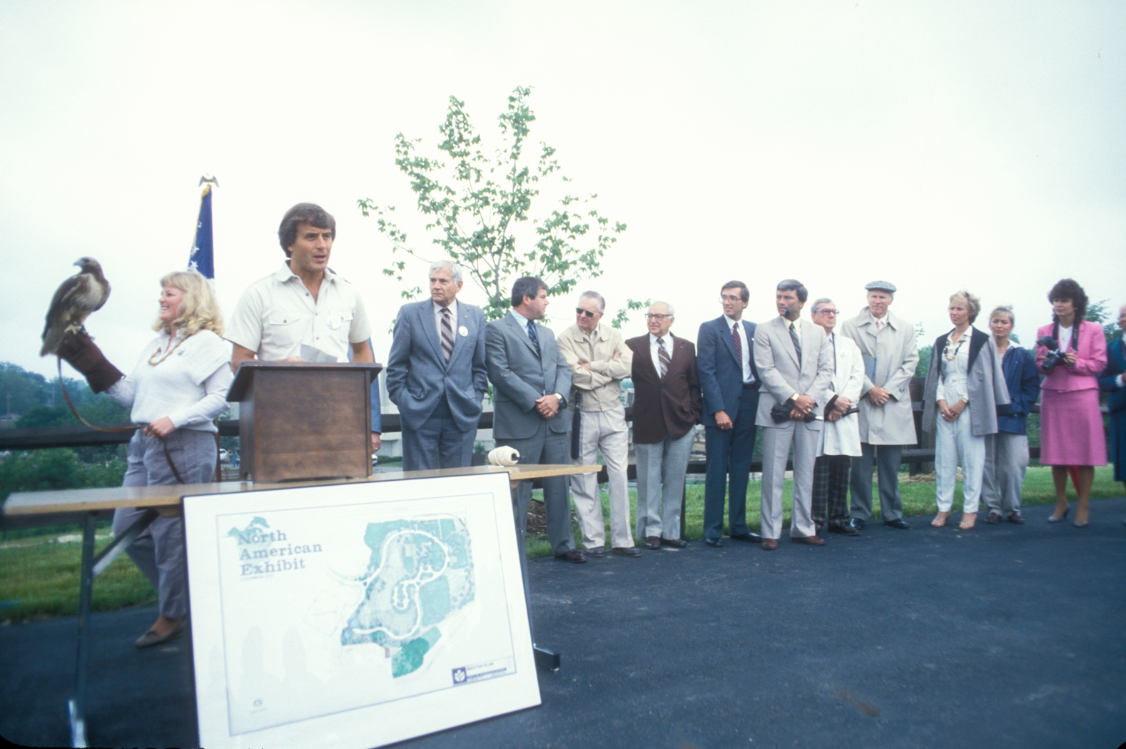 Jack Hanna at the North America's groundbreaking ceremony in May 1985