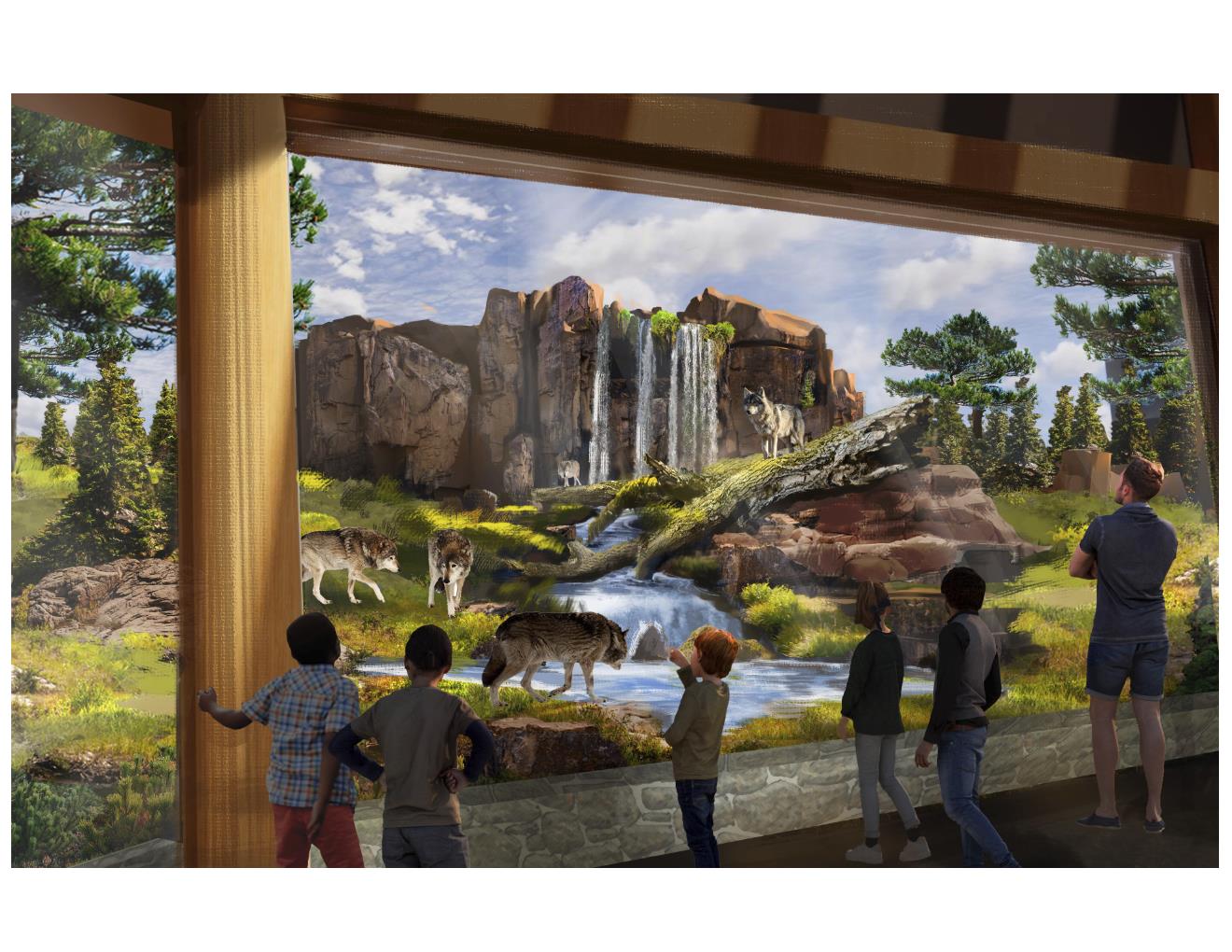 rendering of zoo habitat