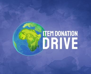 globe with Item Donation Drive
