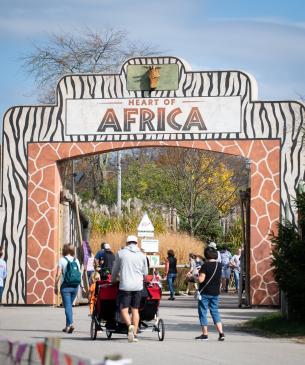 Guest walking into Heart of Africa