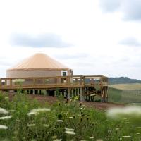 yurt in pasture