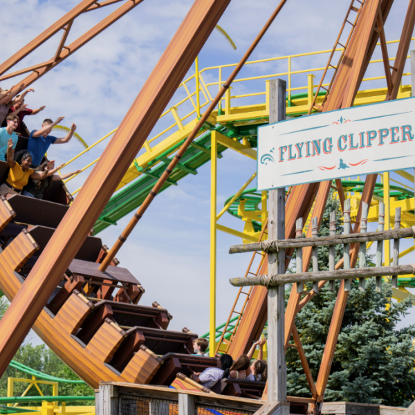 amusement ride shaped like a pirate ship