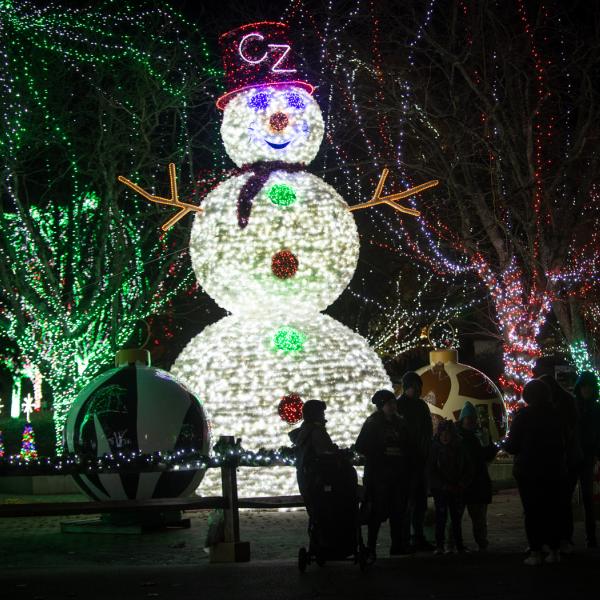 snowman decoration at zoo