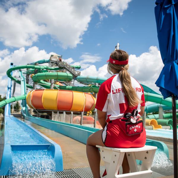 lifeguard at Zoombezi Bay