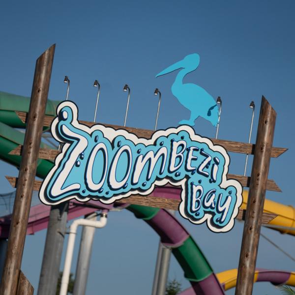 Zoombezi Bay entrance sign