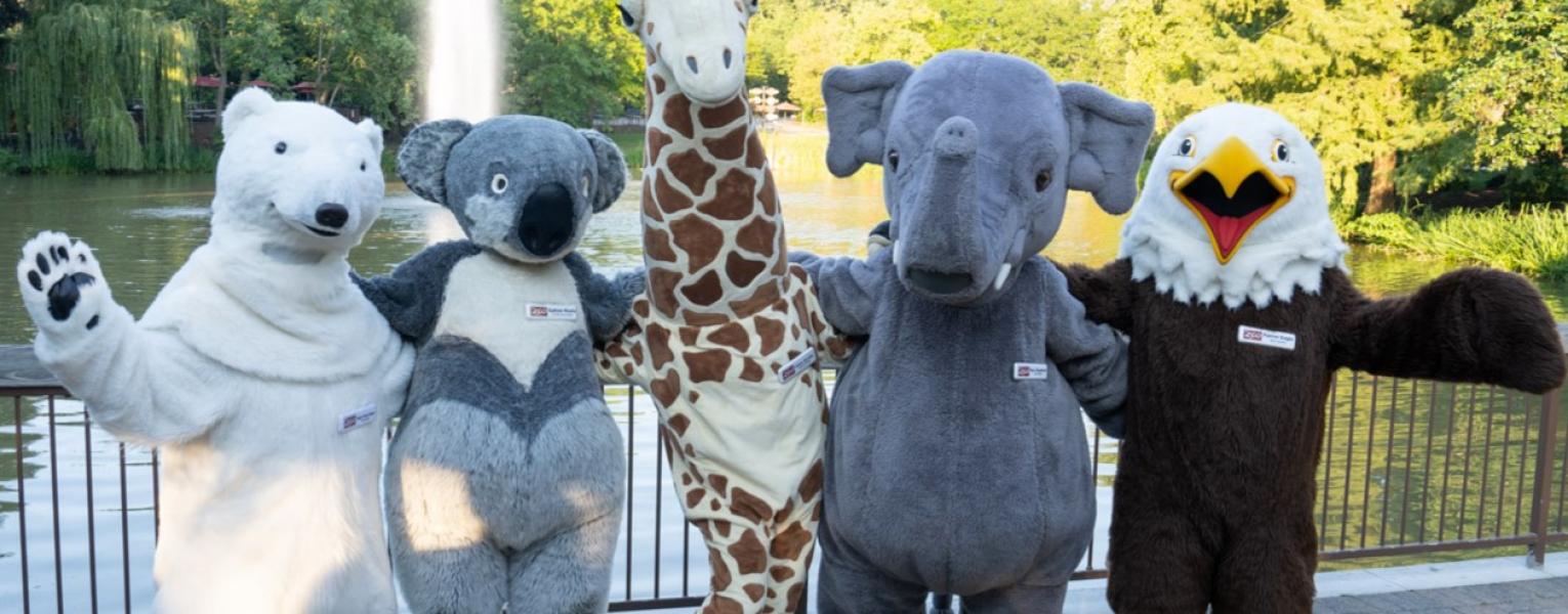 mascots at the zoo